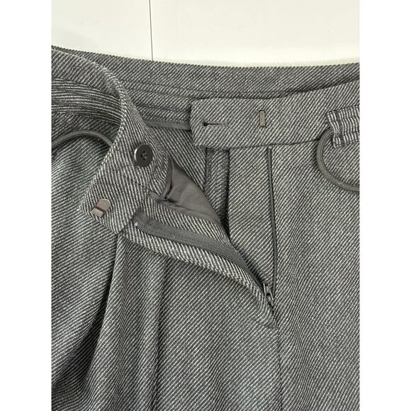 Me + Em Black Herringbone Tapered Ankle Pants Black Side Trim Office Workwear 30 - Picture 3 of 9